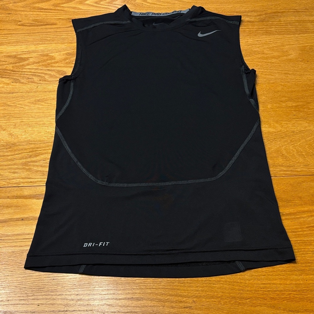 Nike Pro Combat Black Dri-FIT Sleeveless Shirt